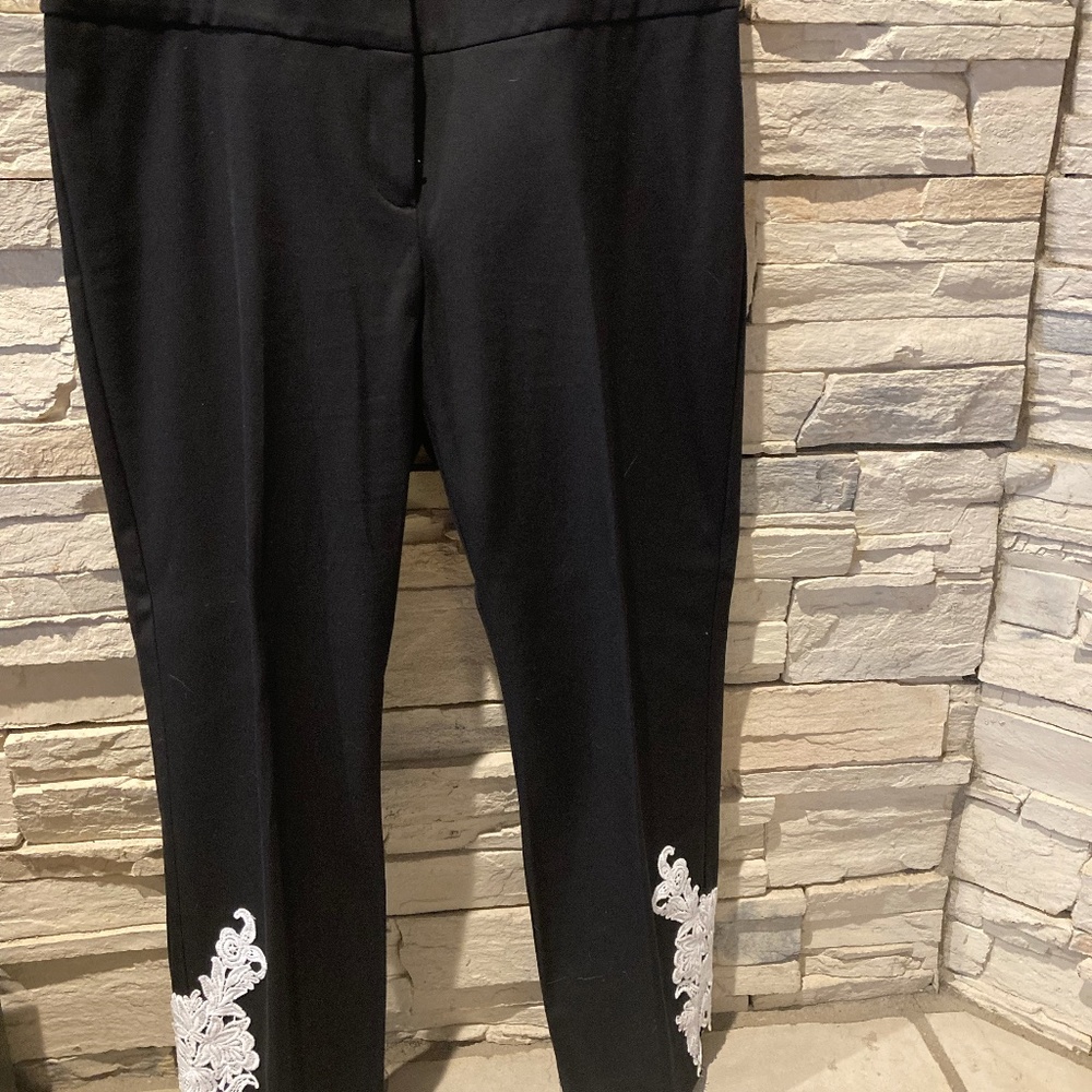 ALFANI Women’s Black Moms Day Lace Pants Size 12 NWT